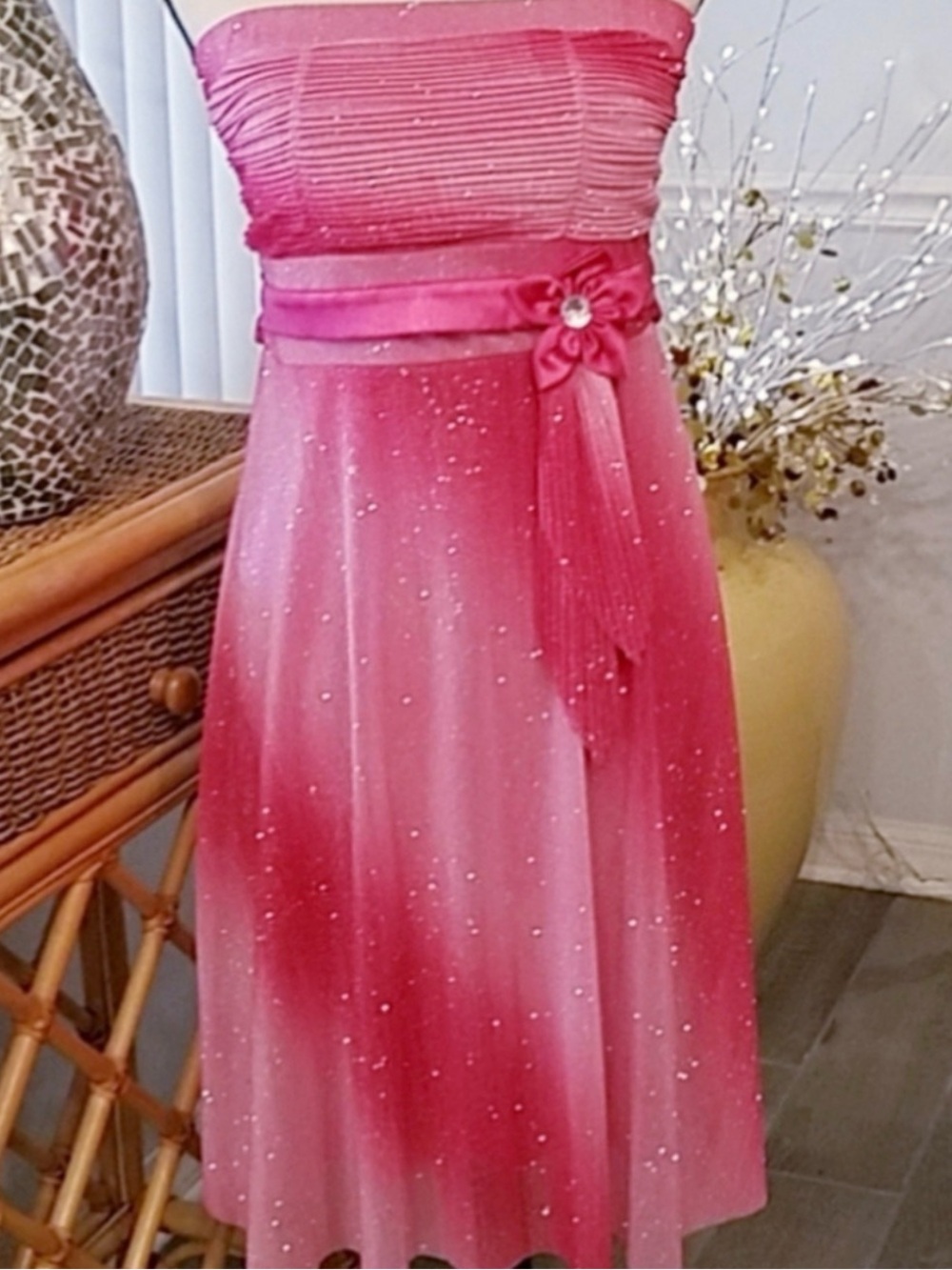 ITALIAN DESIGNED ONE OF A KIND Dress Donna Moda Italiana, Pink